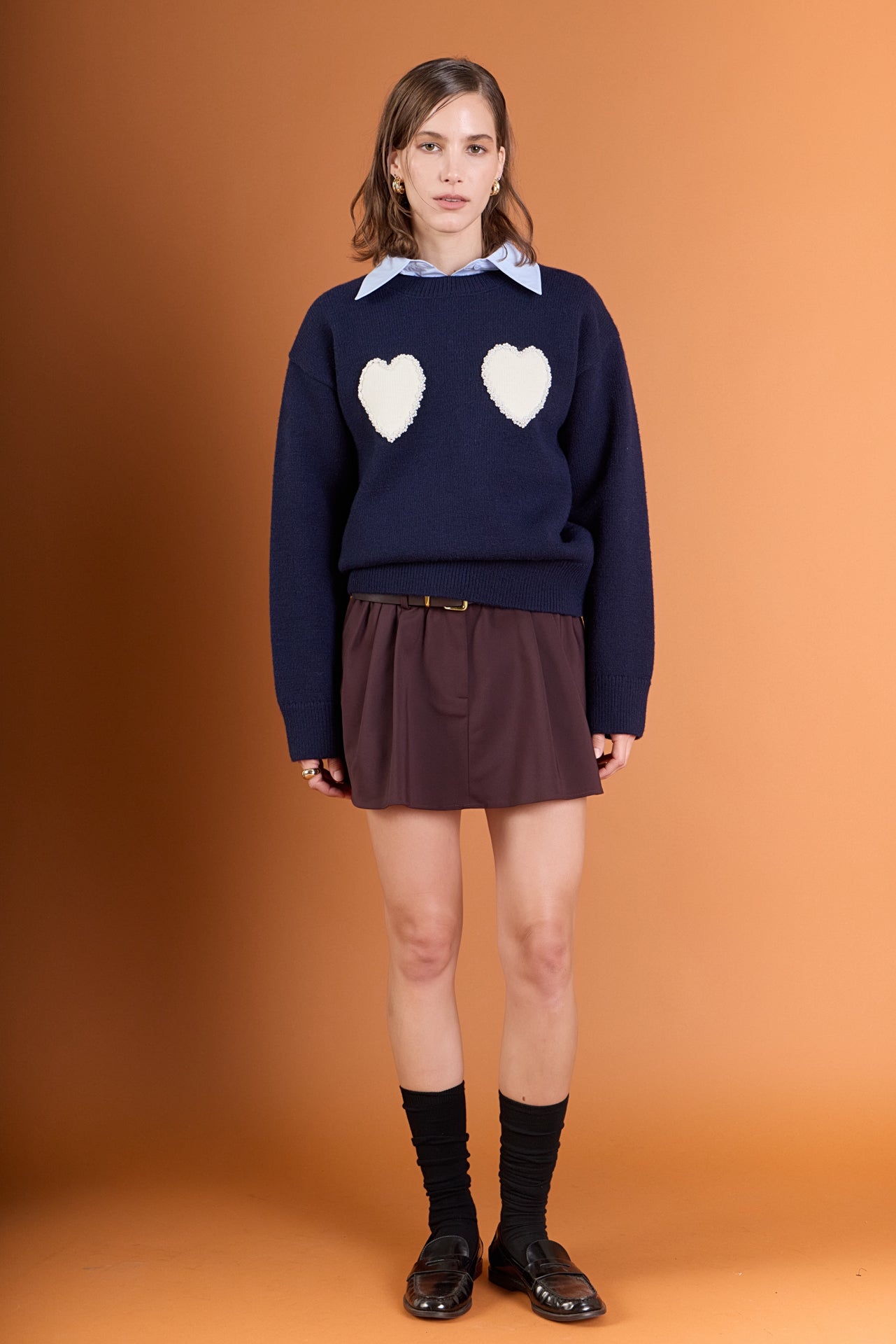 ENGLISH FACTORY - Pearl Heart Sweater - SWEATERS & KNITS available at Objectrare