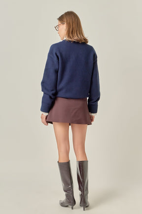 ENGLISH FACTORY - Pearl Heart Sweater - SWEATERS & KNITS available at Objectrare