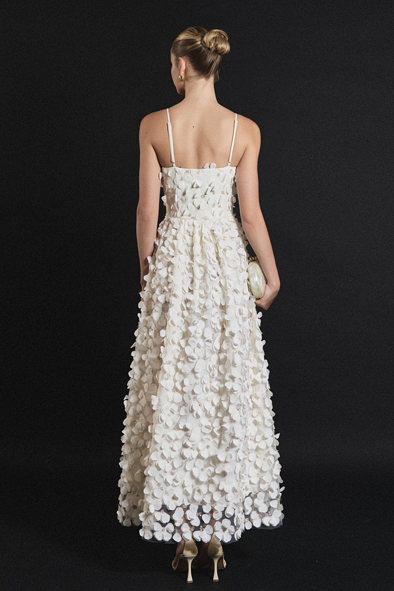ENDLESS ROSE - 3D Floral Sleeveless Midi Dress - DRESSES available at Objectrare