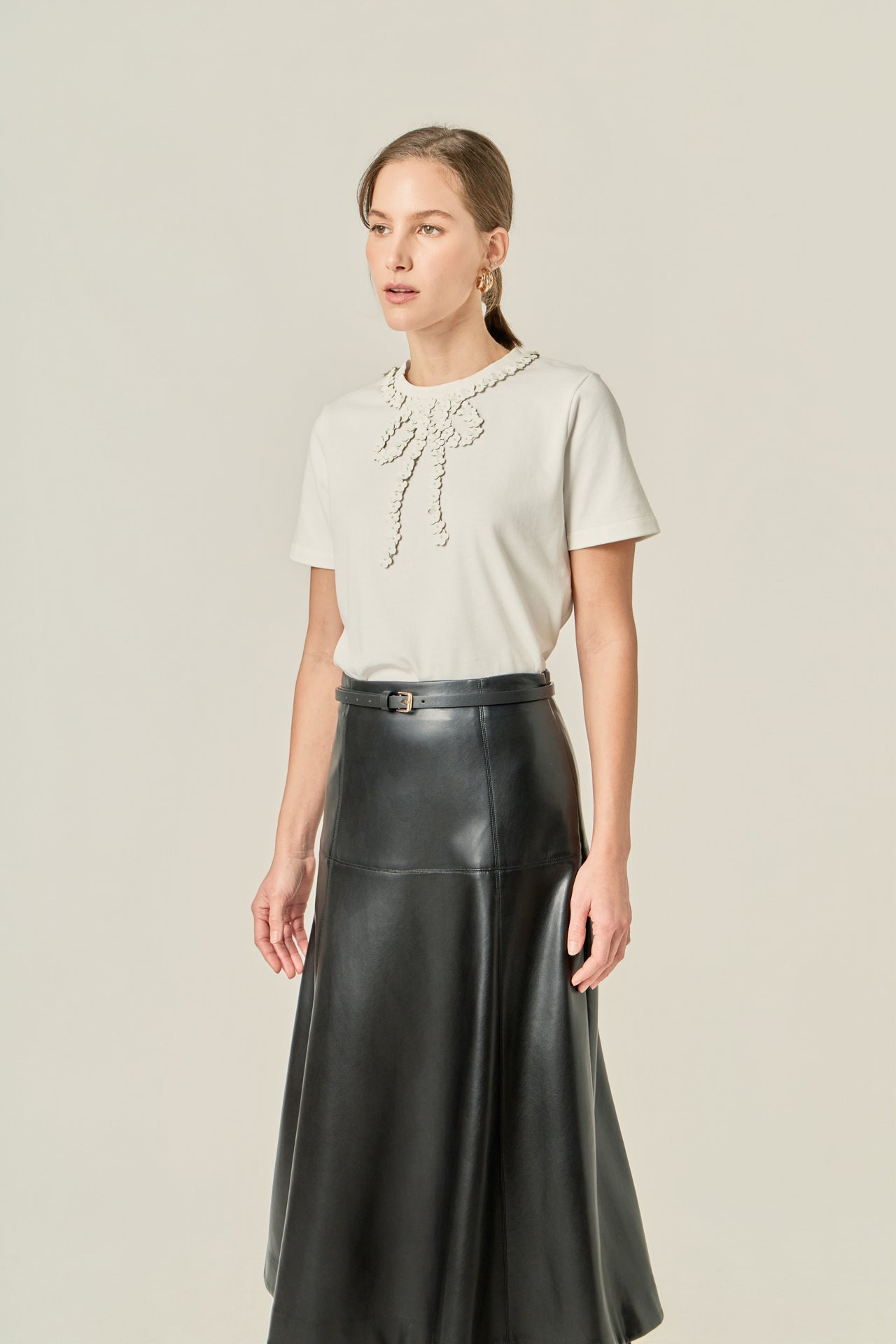 Floral Bow Detail Top