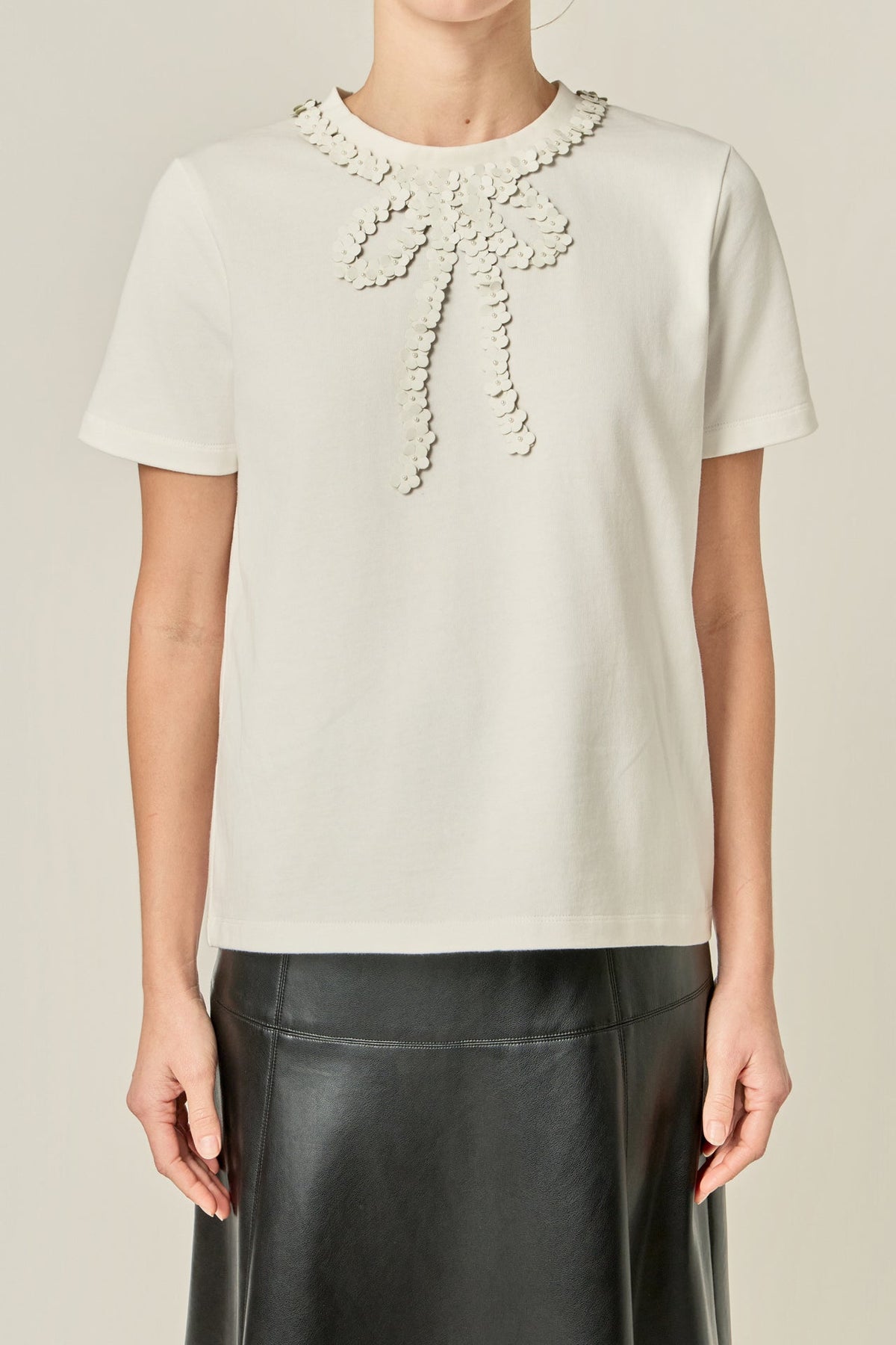 ENGLISH FACTORY - Floral Bow Detail Top - TOPS available at Objectrare