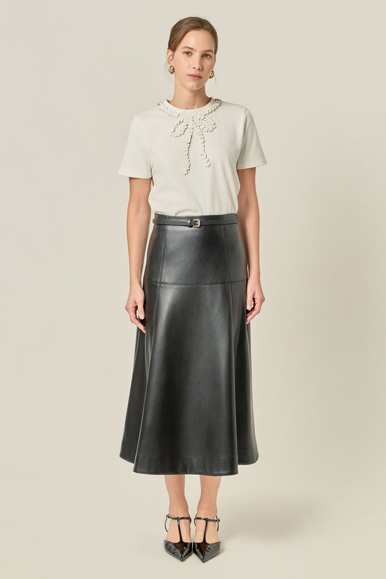 Floral Bow Detail Top