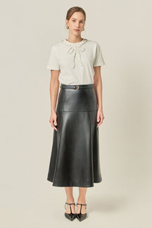 Floral Bow Detail Top