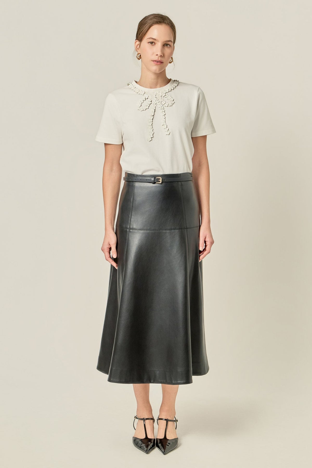 ENGLISH FACTORY - Floral Bow Detail Top - TOPS available at Objectrare