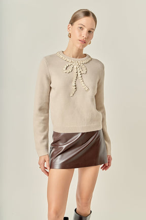 Floral Bow Detail Top