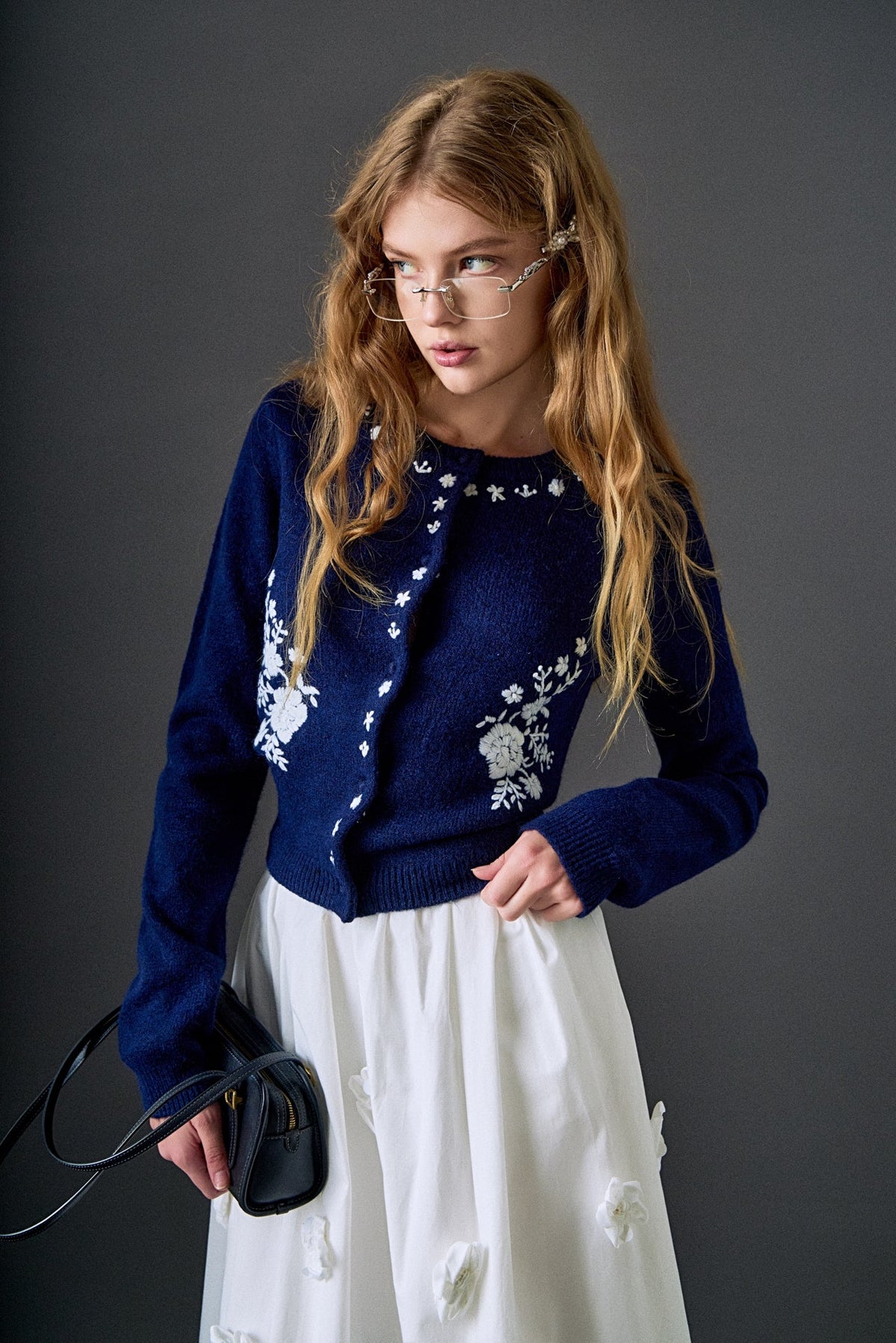 Floral Embroidery Cardigan