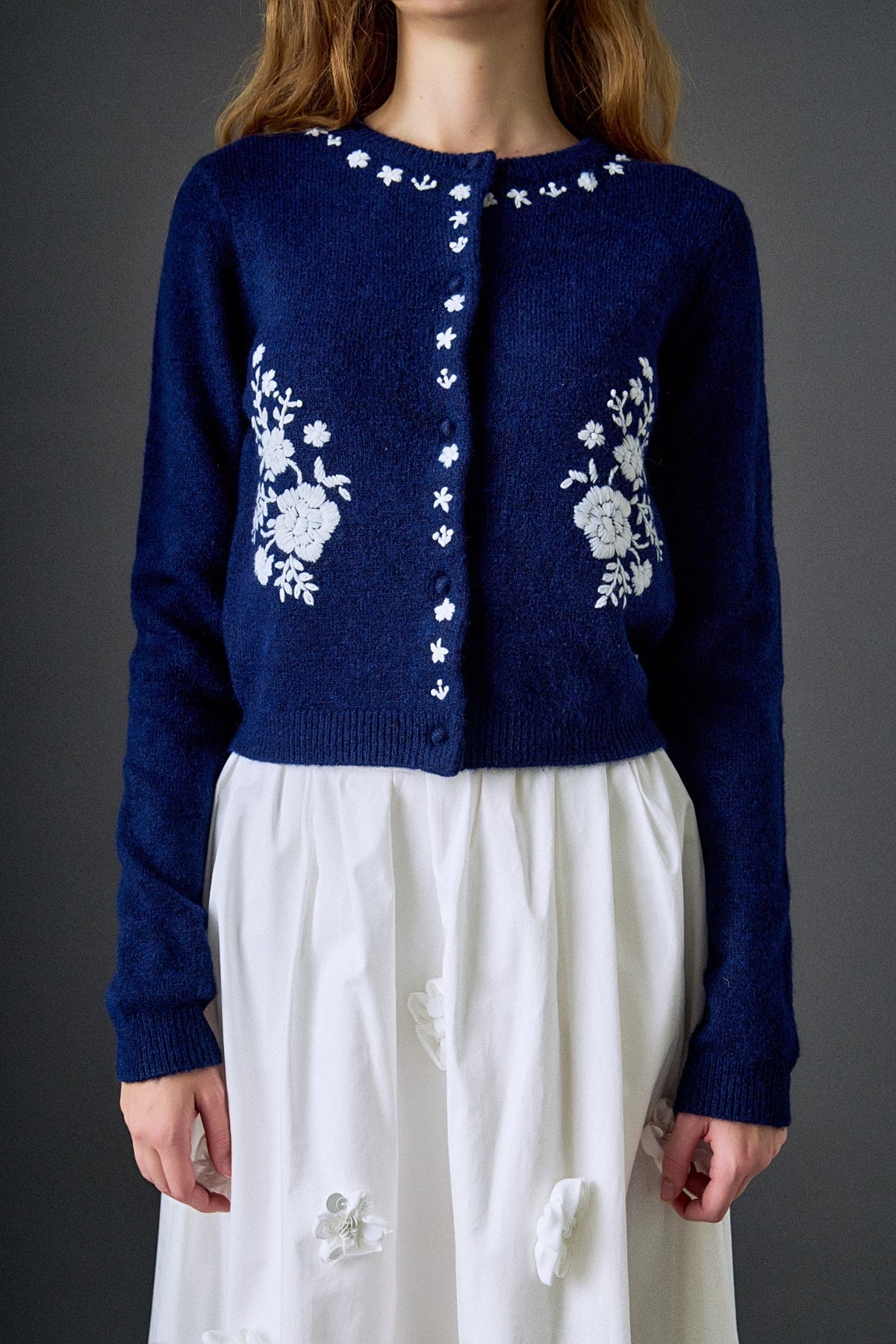 Floral Embroidery Cardigan