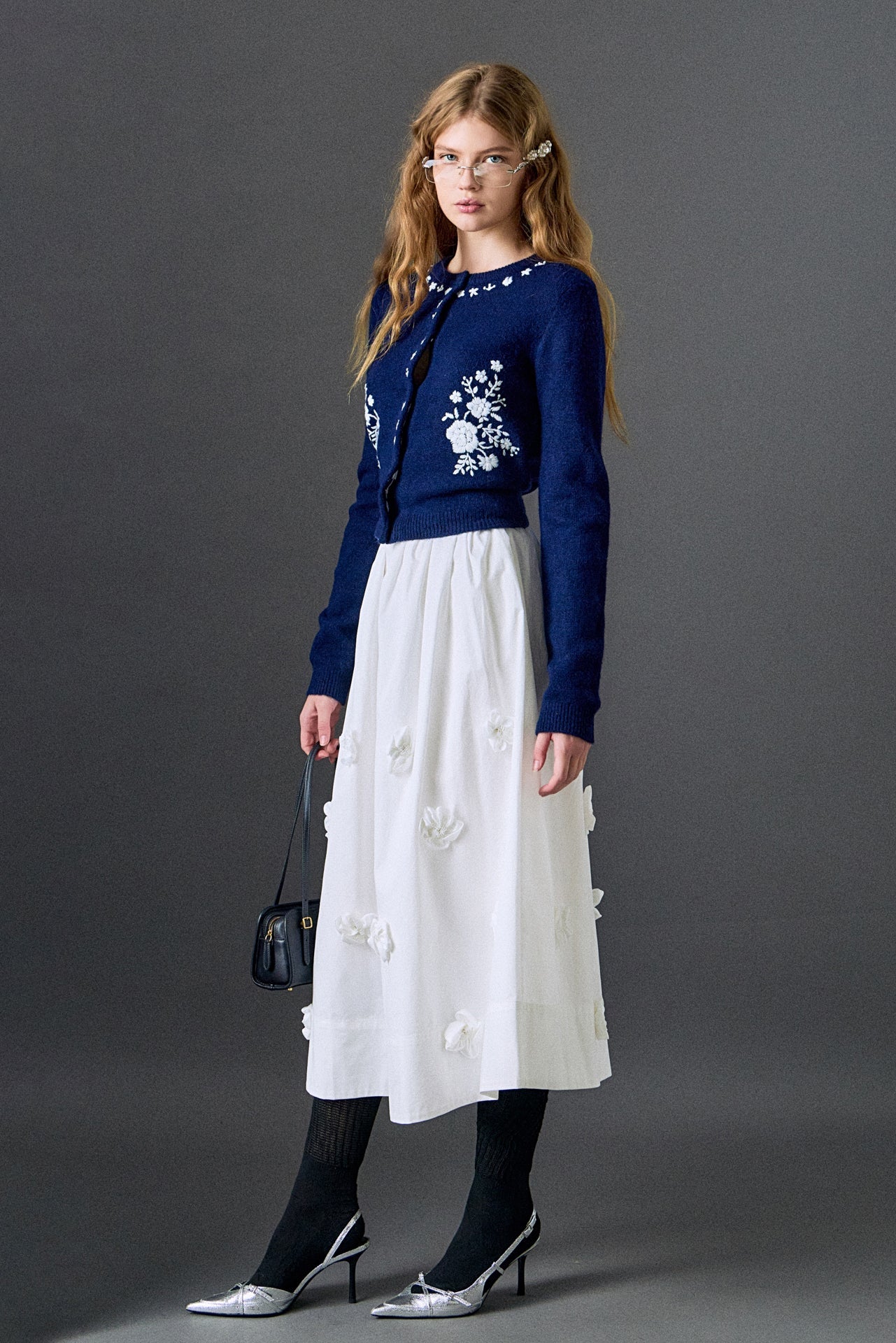 ENGLISH FACTORY - Floral Embroidery Cardigan - SWEATERS & KNITS available at Objectrare