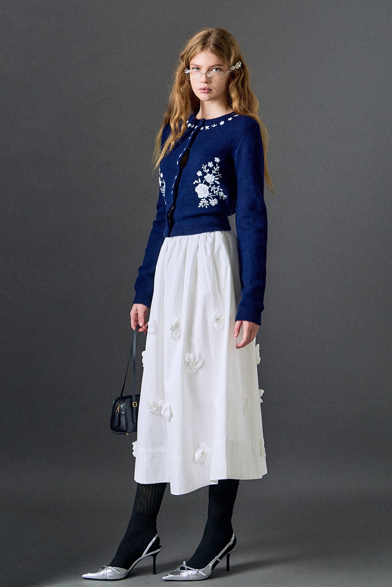 Floral Embroidery Cardigan