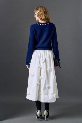 ENGLISH FACTORY - Floral Embroidery Cardigan - SWEATERS & KNITS available at Objectrare