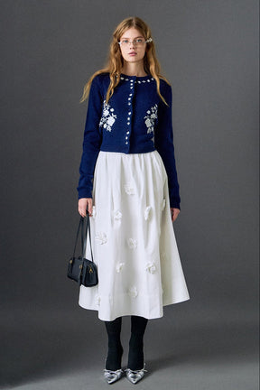 ENGLISH FACTORY - Floral Embroidery Cardigan - SWEATERS & KNITS available at Objectrare