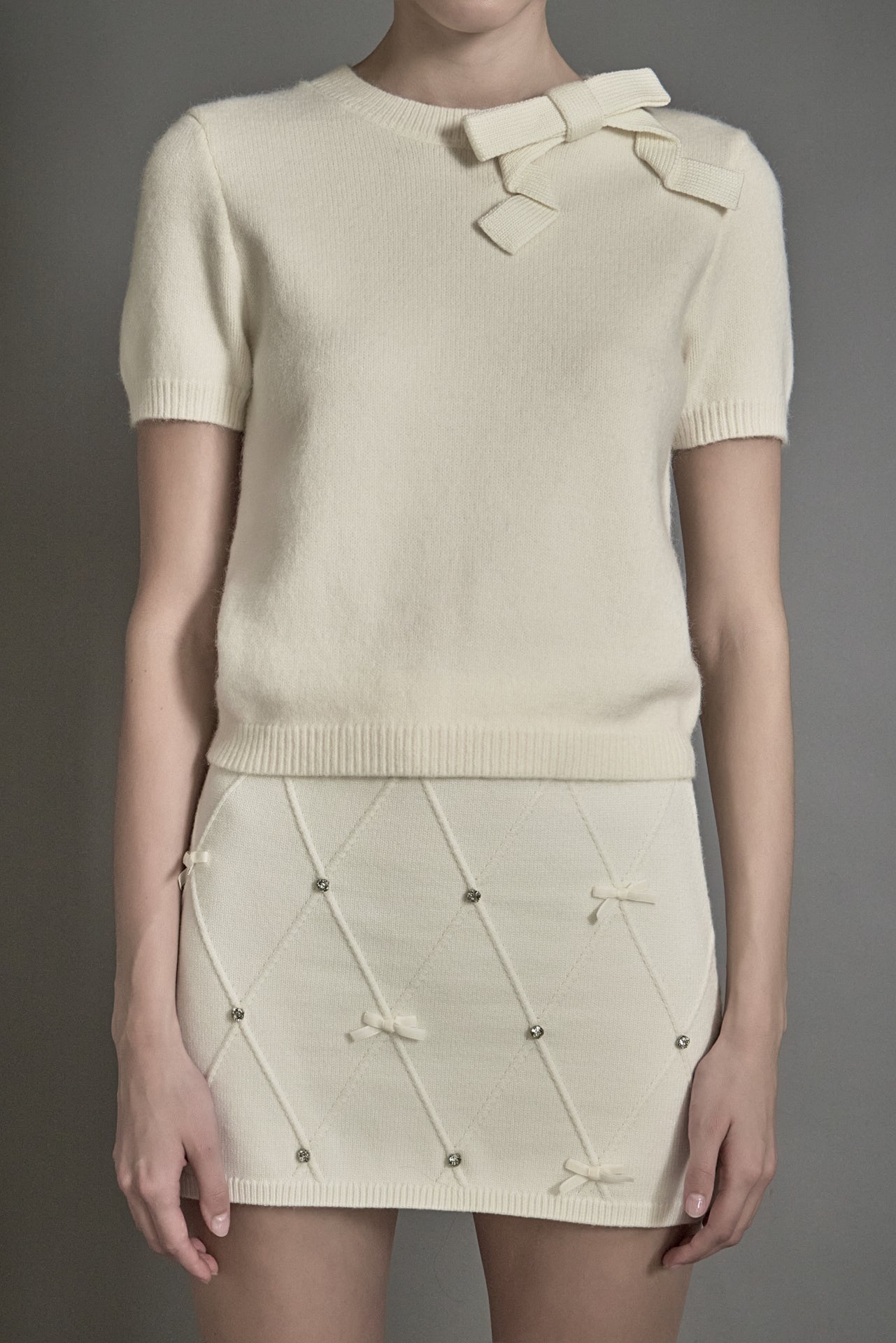 ENDLESS ROSE - Bow Detail Sweater - SWEATERS & KNITS available at Objectrare