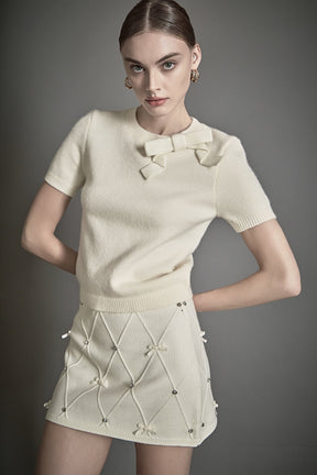 ENDLESS ROSE - Bow Detail Sweater - SWEATERS & KNITS available at Objectrare