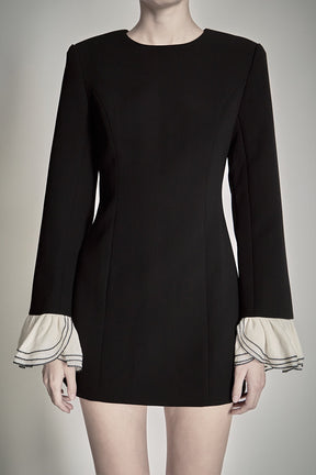 ENDLESS ROSE - Ruffle Detailed Long Sleeve Mini Dress - DRESSES available at Objectrare