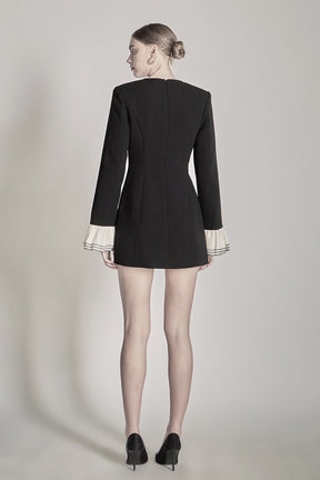 ENDLESS ROSE - Ruffle Detailed Long Sleeve Mini Dress - DRESSES available at Objectrare