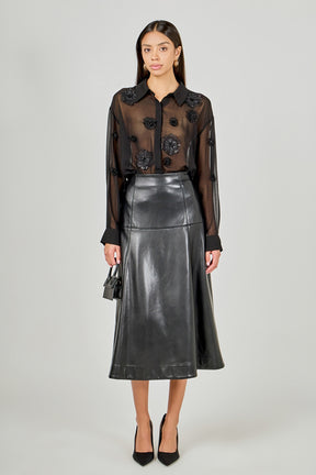 Floral Detail Shirt Blouse