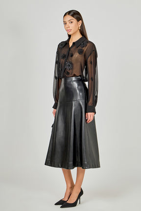 Floral Detail Shirt Blouse