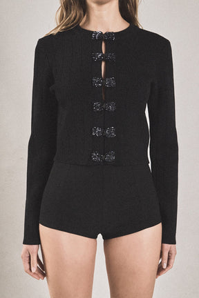 ENDLESS ROSE - Bow Detail Cropped Top - TOPS available at Objectrare