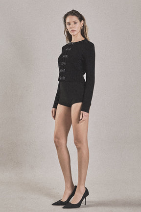 ENDLESS ROSE - Bow Detail Cropped Top - TOPS available at Objectrare