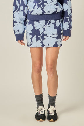 ENGLISH FACTORY - Fuzzy Flower Mini Skirt - SKIRTS available at Objectrare