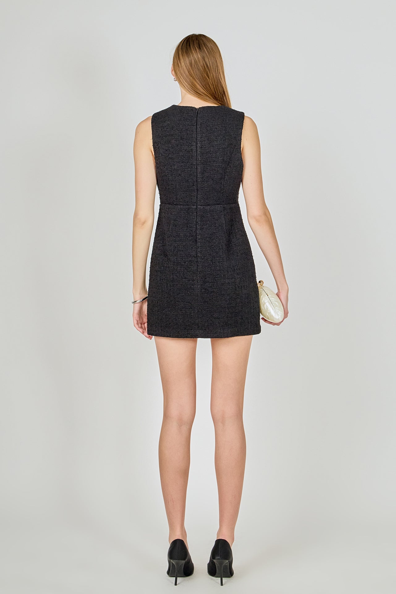 ENDLESS ROSE - Pearl Bow Mini Dress - DRESSES available at Objectrare