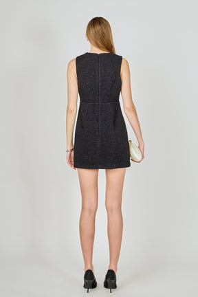 ENDLESS ROSE - Pearl Bow Mini Dress - DRESSES available at Objectrare