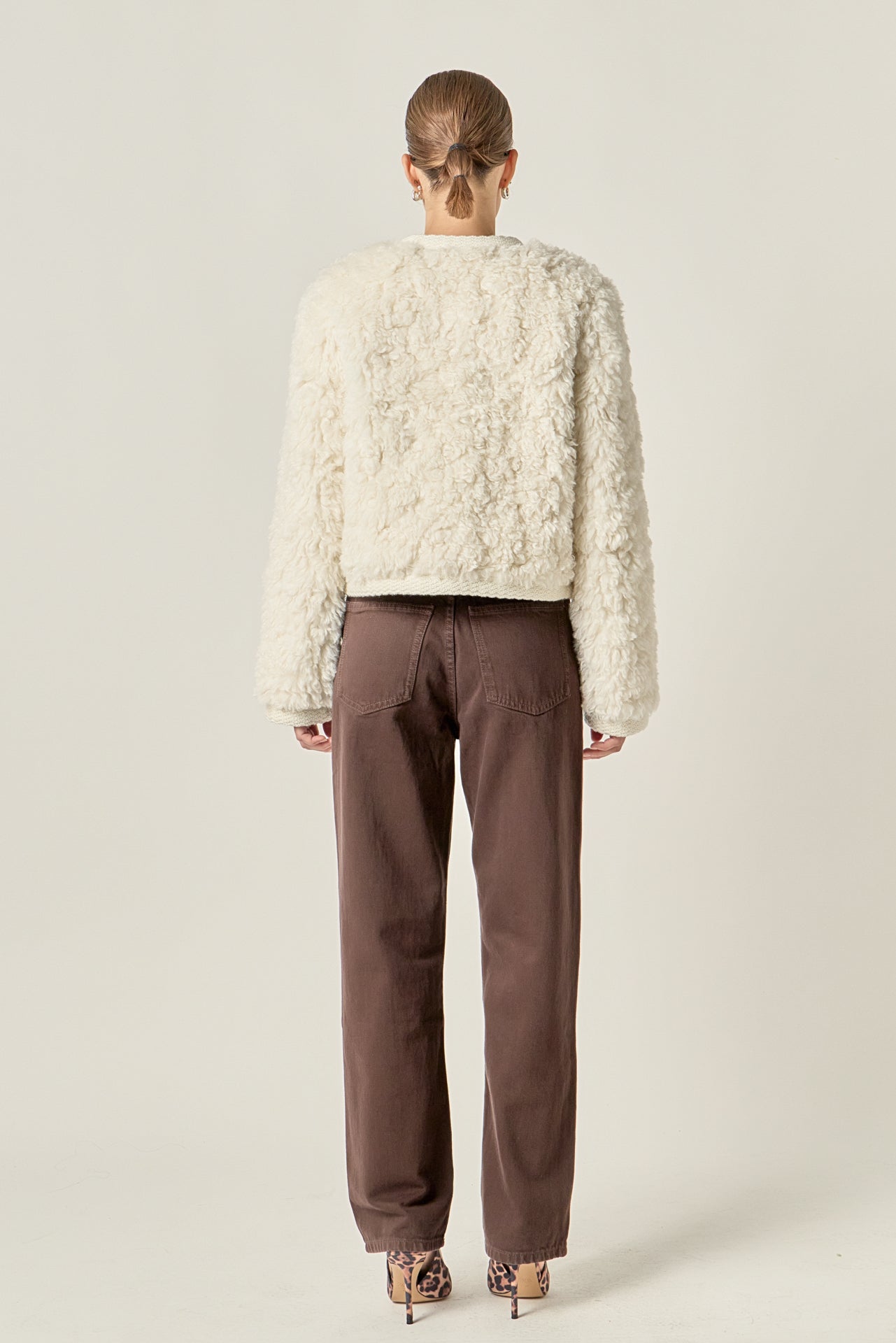 ENGLISH FACTORY - Knit Trim Teddy Jacket - JACKETS available at Objectrare
