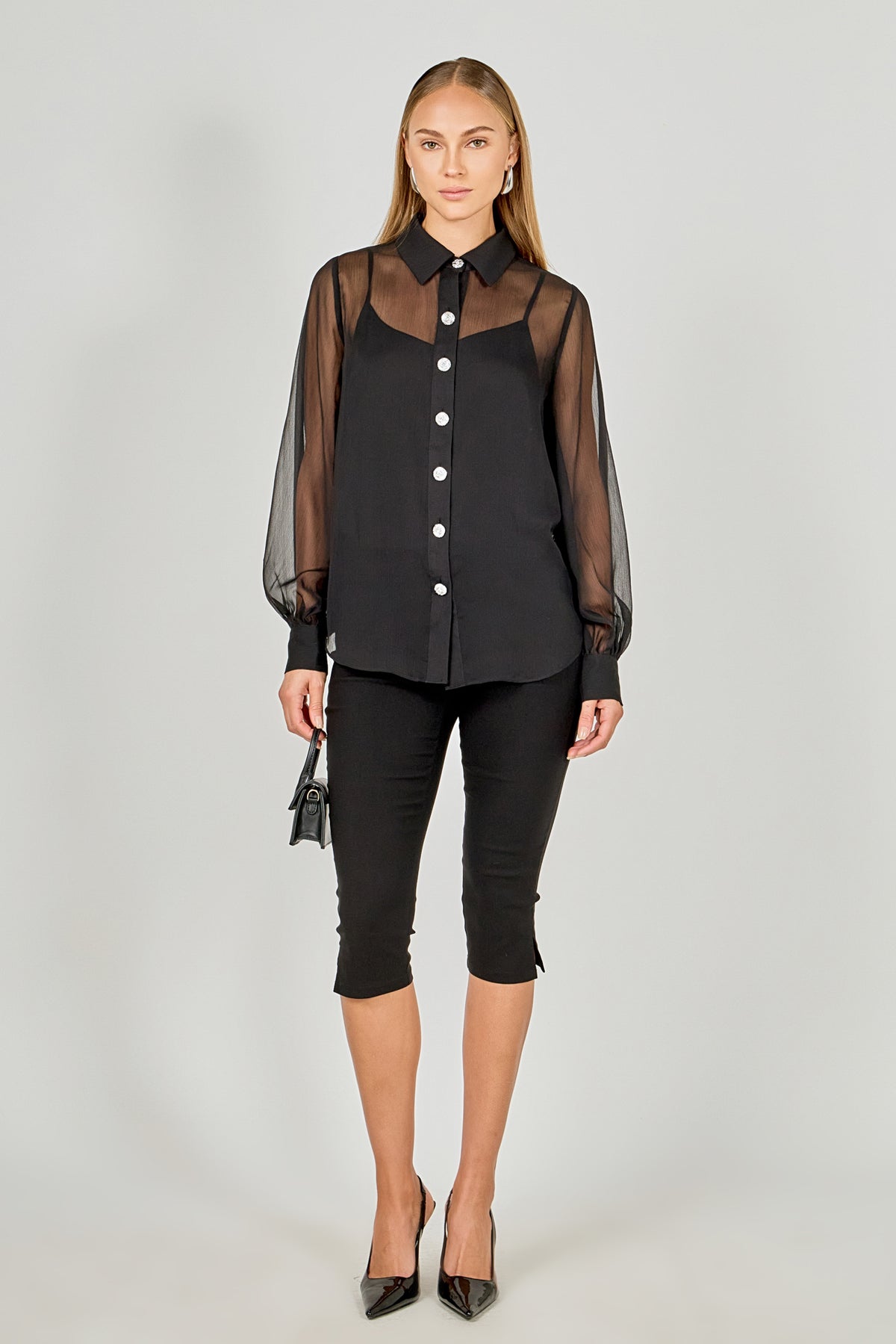 ENDLESS ROSE - Volume Sleeve Shirt Blouse - SHIRTS & BLOUSES available at Objectrare