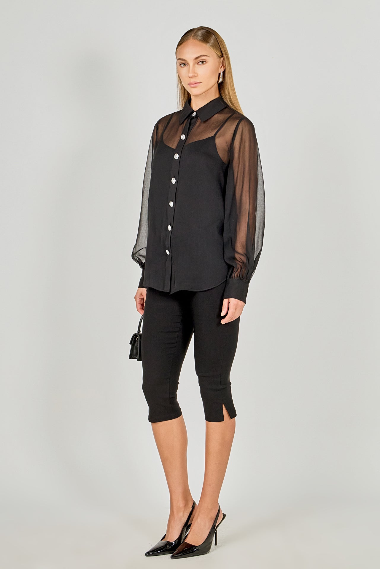 ENDLESS ROSE - Volume Sleeve Shirt Blouse - SHIRTS & BLOUSES available at Objectrare