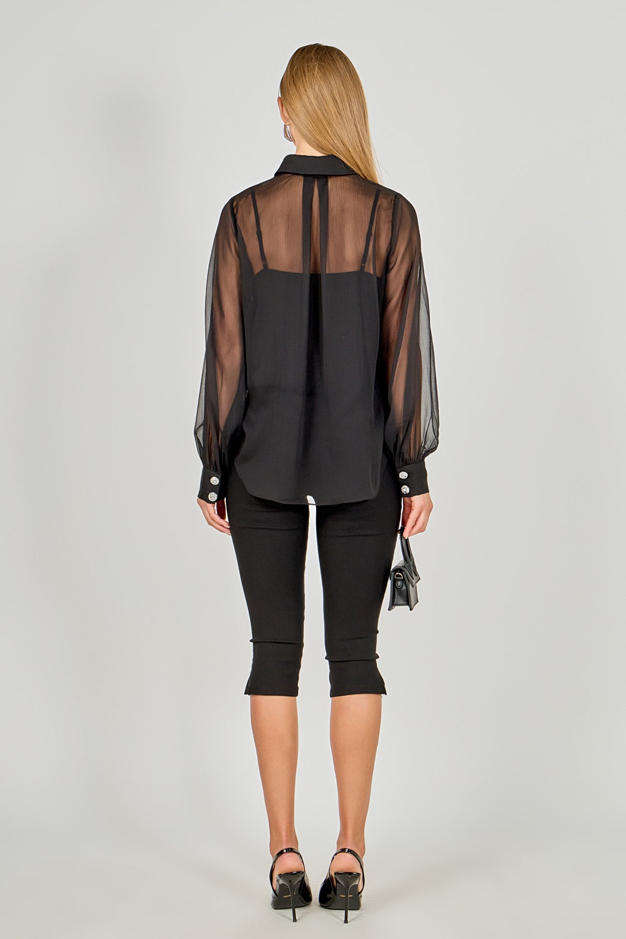 ENDLESS ROSE - Volume Sleeve Shirt Blouse - SHIRTS & BLOUSES available at Objectrare