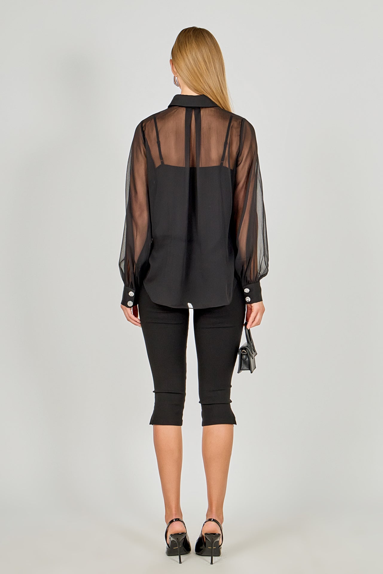 ENDLESS ROSE - Volume Sleeve Shirt Blouse - SHIRTS & BLOUSES available at Objectrare