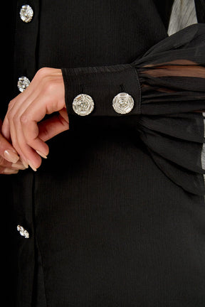 ENDLESS ROSE - Volume Sleeve Shirt Blouse - SHIRTS & BLOUSES available at Objectrare