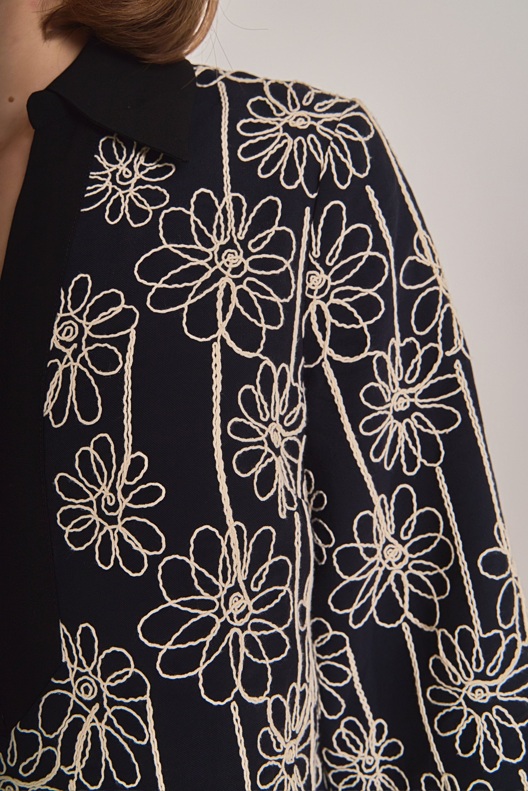 ENGLISH FACTORY - Floral Embroidered Collar Mini Dress - DRESSES available at Objectrare