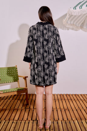 ENGLISH FACTORY - Floral Embroidered Collar Mini Dress - DRESSES available at Objectrare