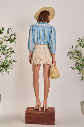 ENGLISH FACTORY - Embroidered Ruffle Collar Blouse - SHIRTS & BLOUSES available at Objectrare