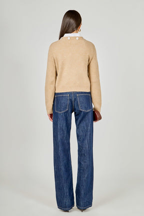 Floral Button Knit Cardigan