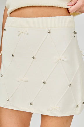 ENDLESS ROSE - Bow Detail Mini Skirt - SKIRTS available at Objectrare