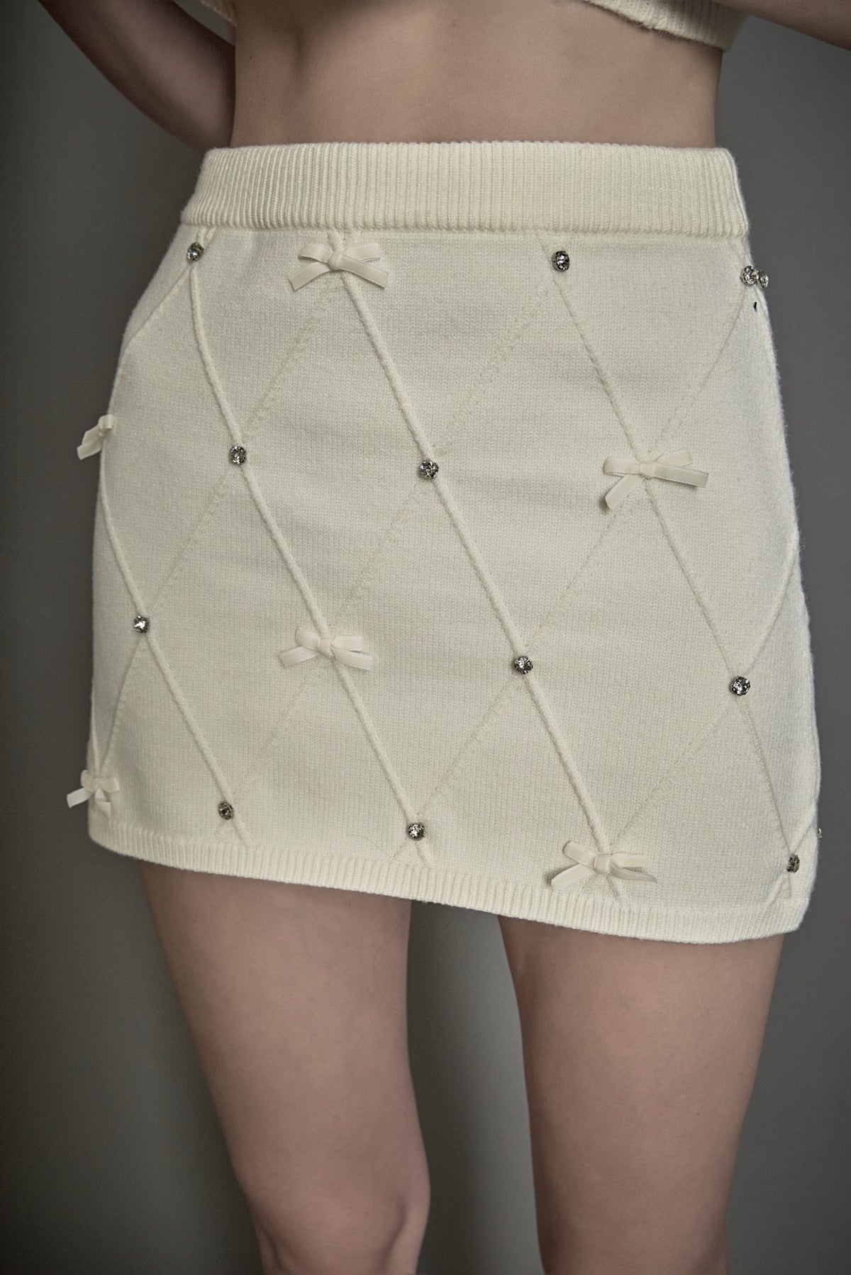 ENDLESS ROSE - Bow Detail Mini Skirt - SKIRTS available at Objectrare