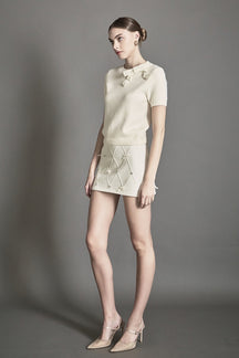 ENDLESS ROSE - Bow Detail Mini Skirt - SKIRTS available at Objectrare