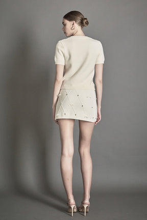 ENDLESS ROSE - Bow Detail Mini Skirt - SKIRTS available at Objectrare
