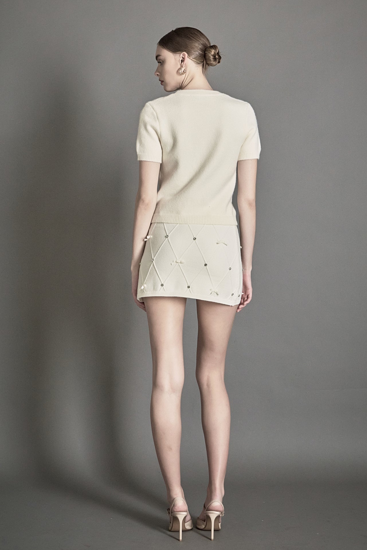 ENDLESS ROSE - Bow Detail Mini Skirt - SKIRTS available at Objectrare