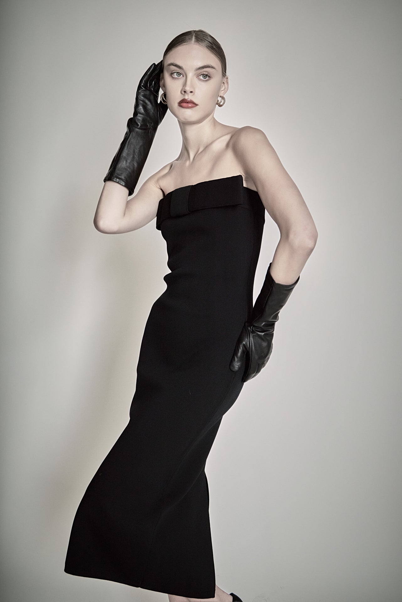 ENDLESS ROSE - Bow Detailed Tube Midi Knit Dress - DRESSES available at Objectrare