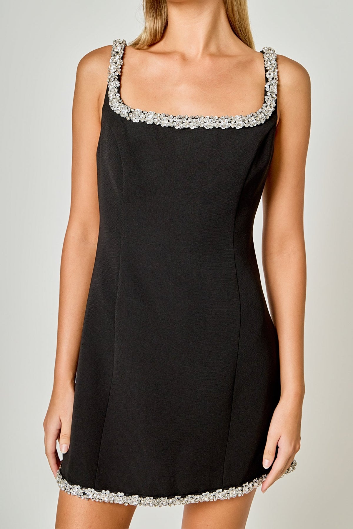 Alessia Rhinestone Tape Mini Dress