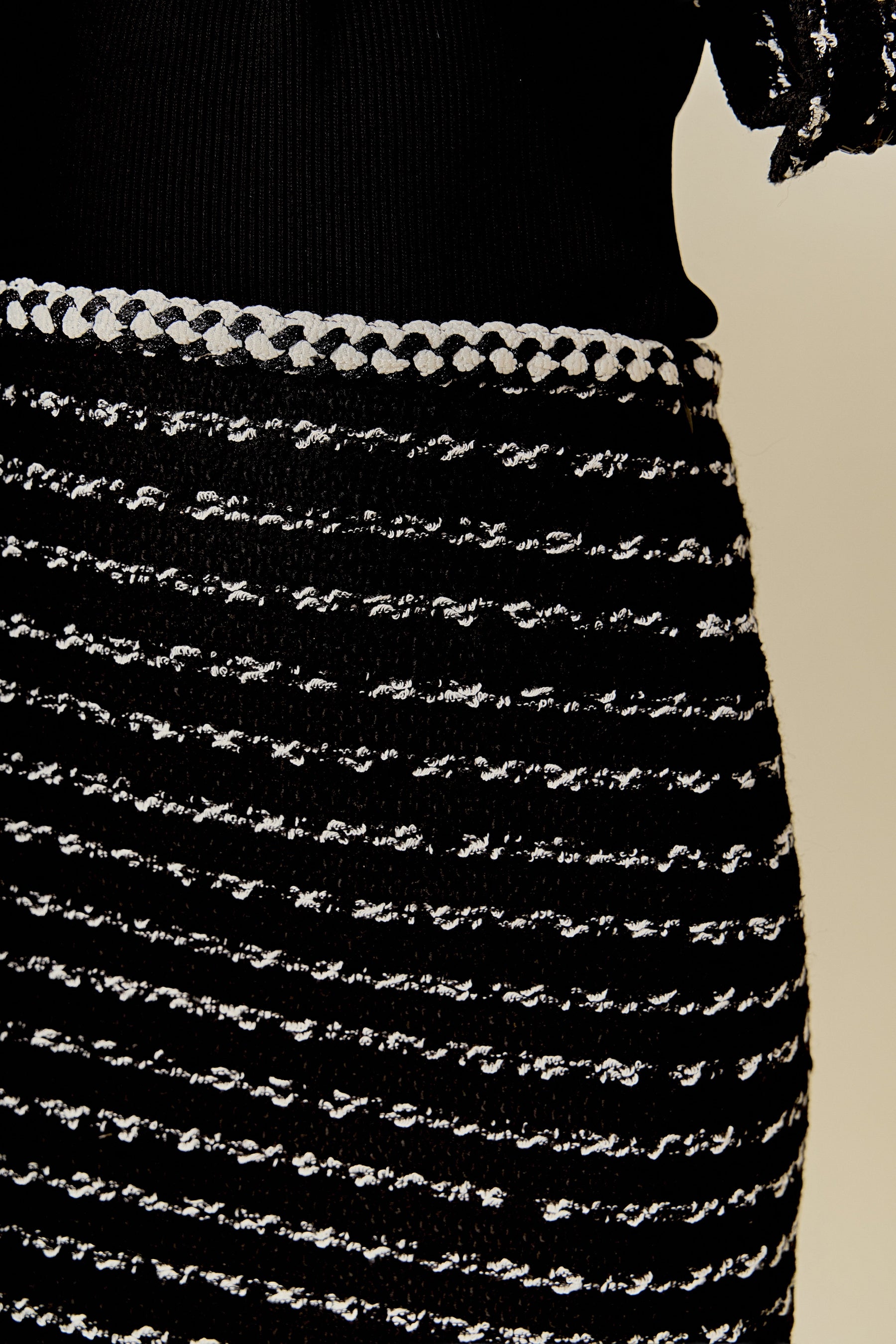 ENDLESS ROSE - Striped Tweed Skirt - SKIRTS available at Objectrare