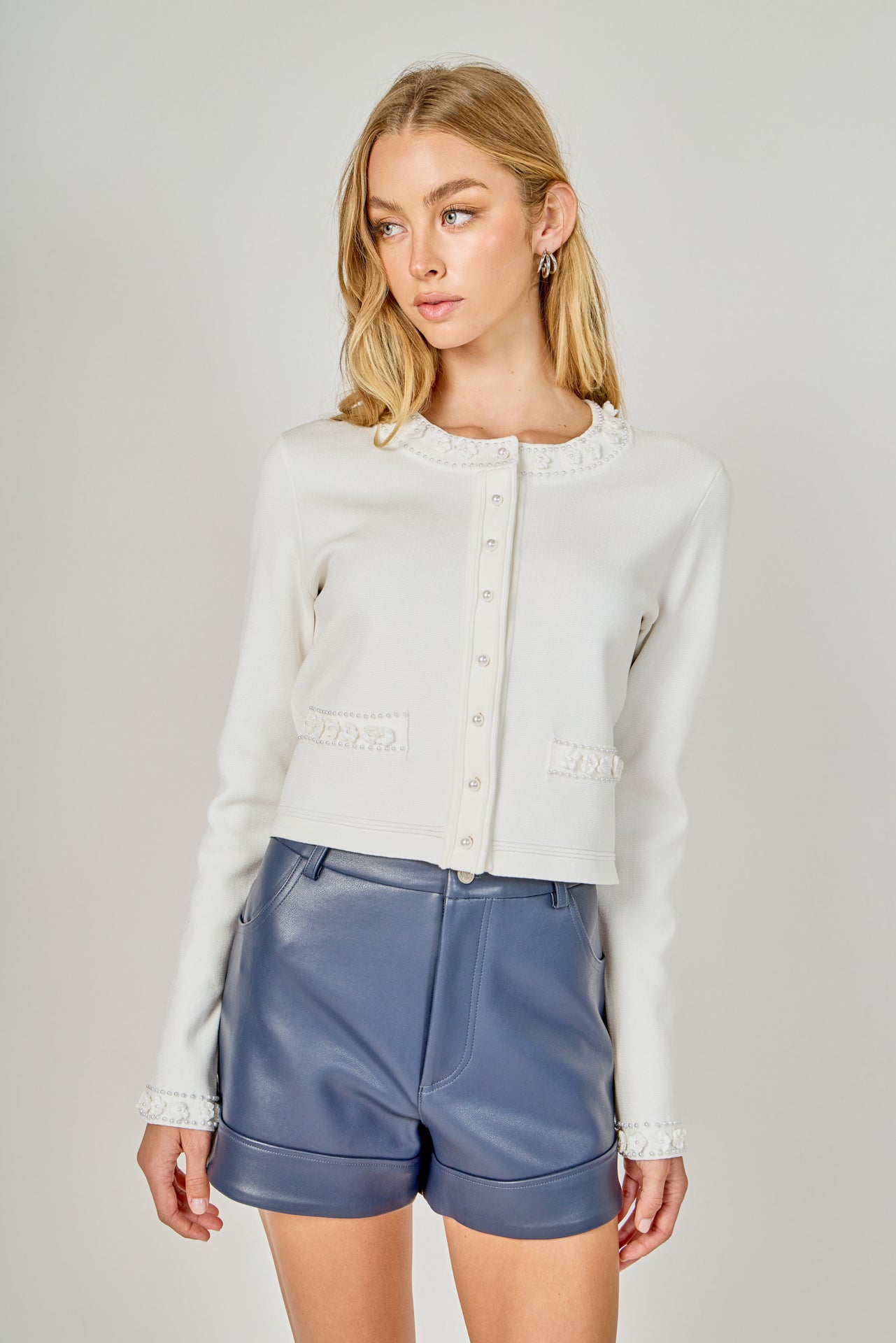ENDLESS ROSE - Faux Leather Shorts - SHORTS available at Objectrare