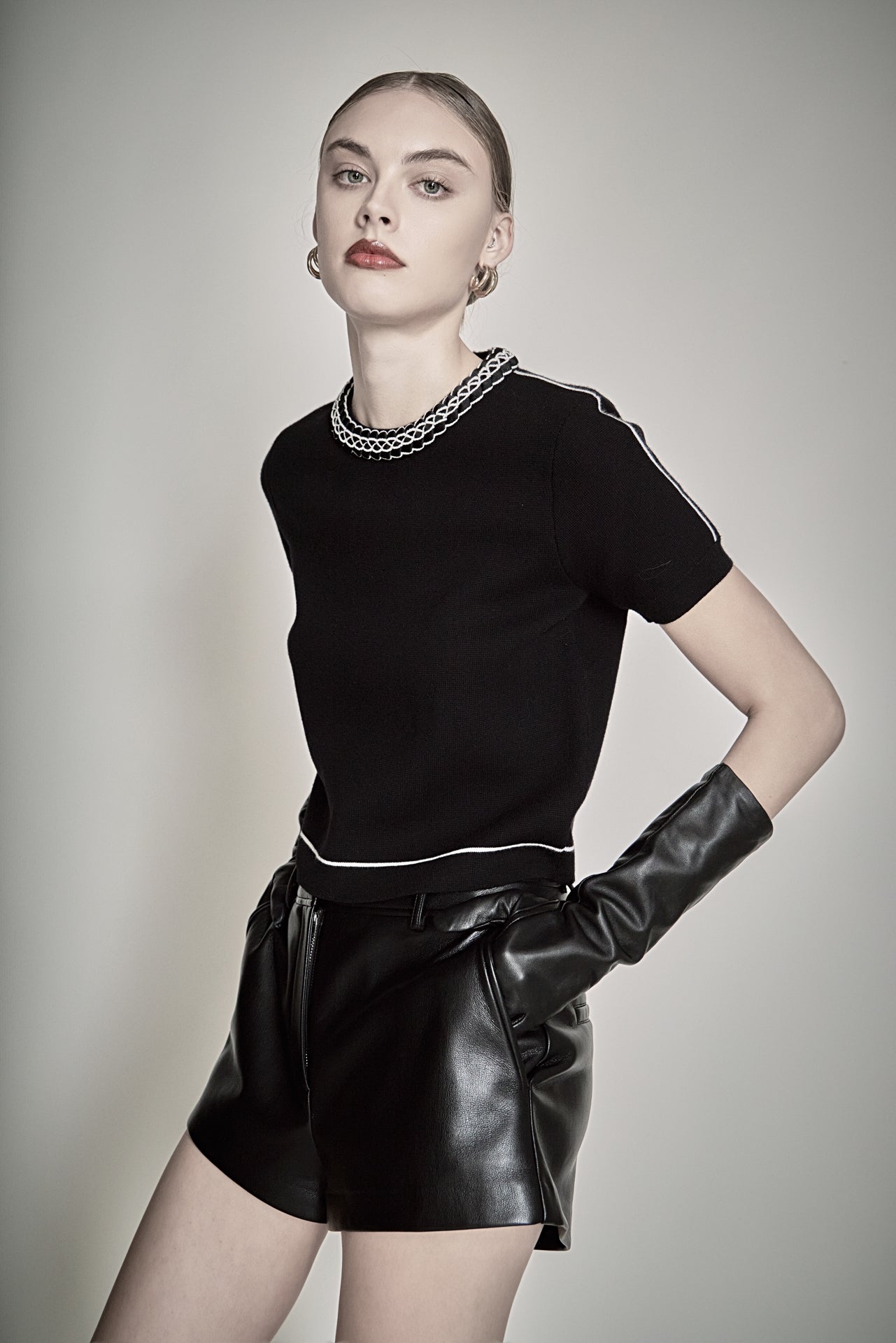 ENGLISH FACTORY - Braided Detail Knit Top - TOPS available at Objectrare