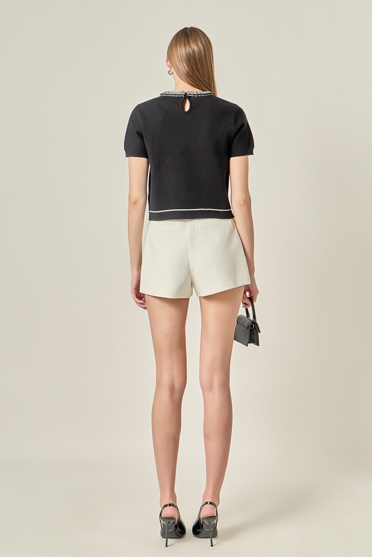 ENGLISH FACTORY - Braided Detail Knit Top - TOPS available at Objectrare