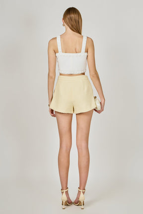 ENDLESS ROSE - Flower and Pearl Trim Knit Top - TOPS available at Objectrare