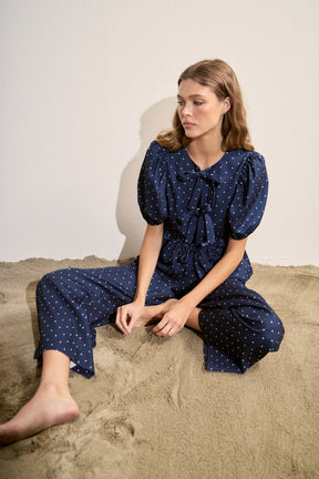 ENGLISH FACTORY - Polka Dot Wide Leg Pants - PANTS available at Objectrare