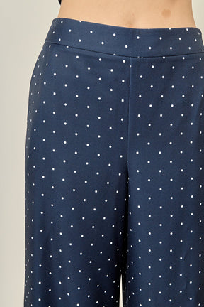 ENGLISH FACTORY - Polka Dot Wide Leg Pants - PANTS available at Objectrare